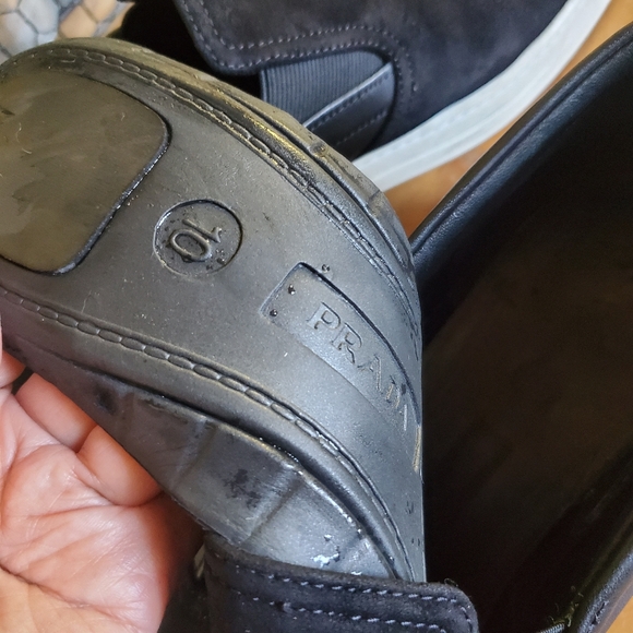 Prada slip on casual sneakers suede and Leather - Picture 4 of 11